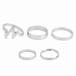 3/$15 - Heartbeat Boho Midi Ring Set – Silver